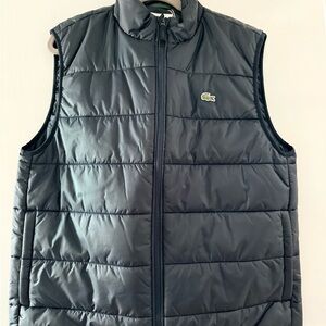 Lacoste Men's Quilted Puffer Vest in Black